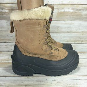 Itasca Thermo Lite Thin Insulated Rubber Soled Boots Women's Size 8 Tan Beige